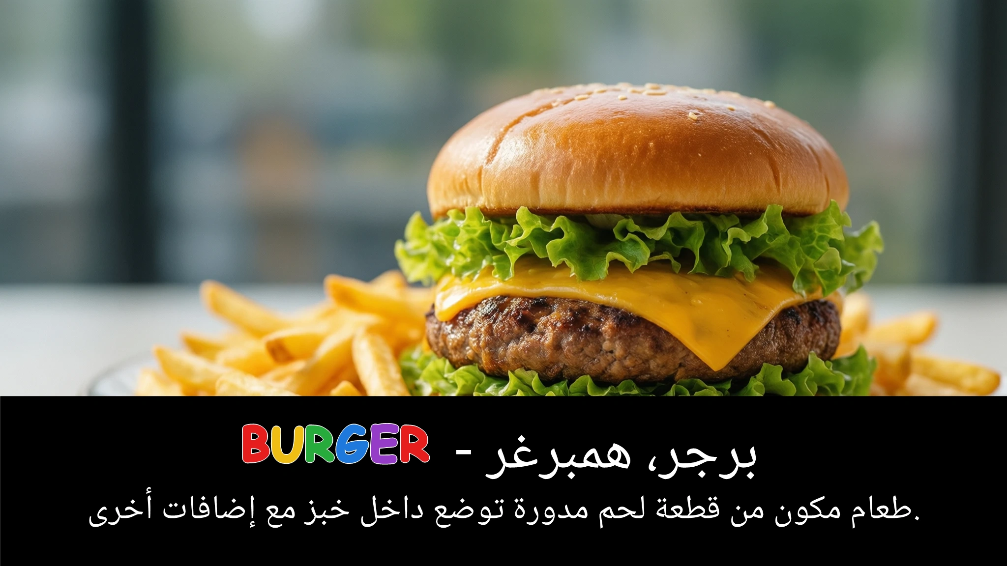 Arabic Illustration for burger